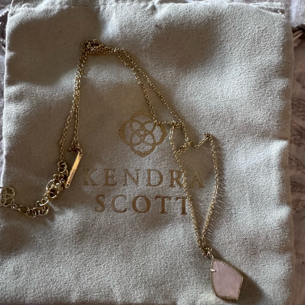 Kendra Scott Cory Stone Pendant Necklace Slate Gold
